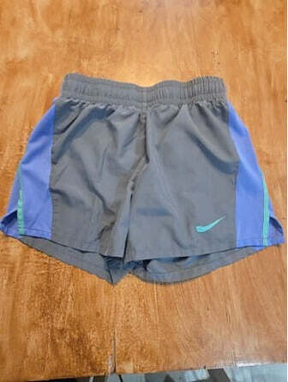 Grey/purple/green Nike Shorts, 8 G